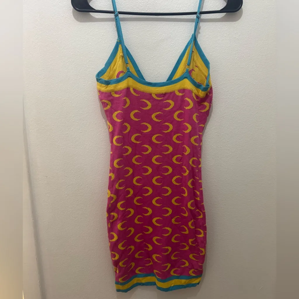 Pink and Yellow Patterned Bodycon Dress - Image 6