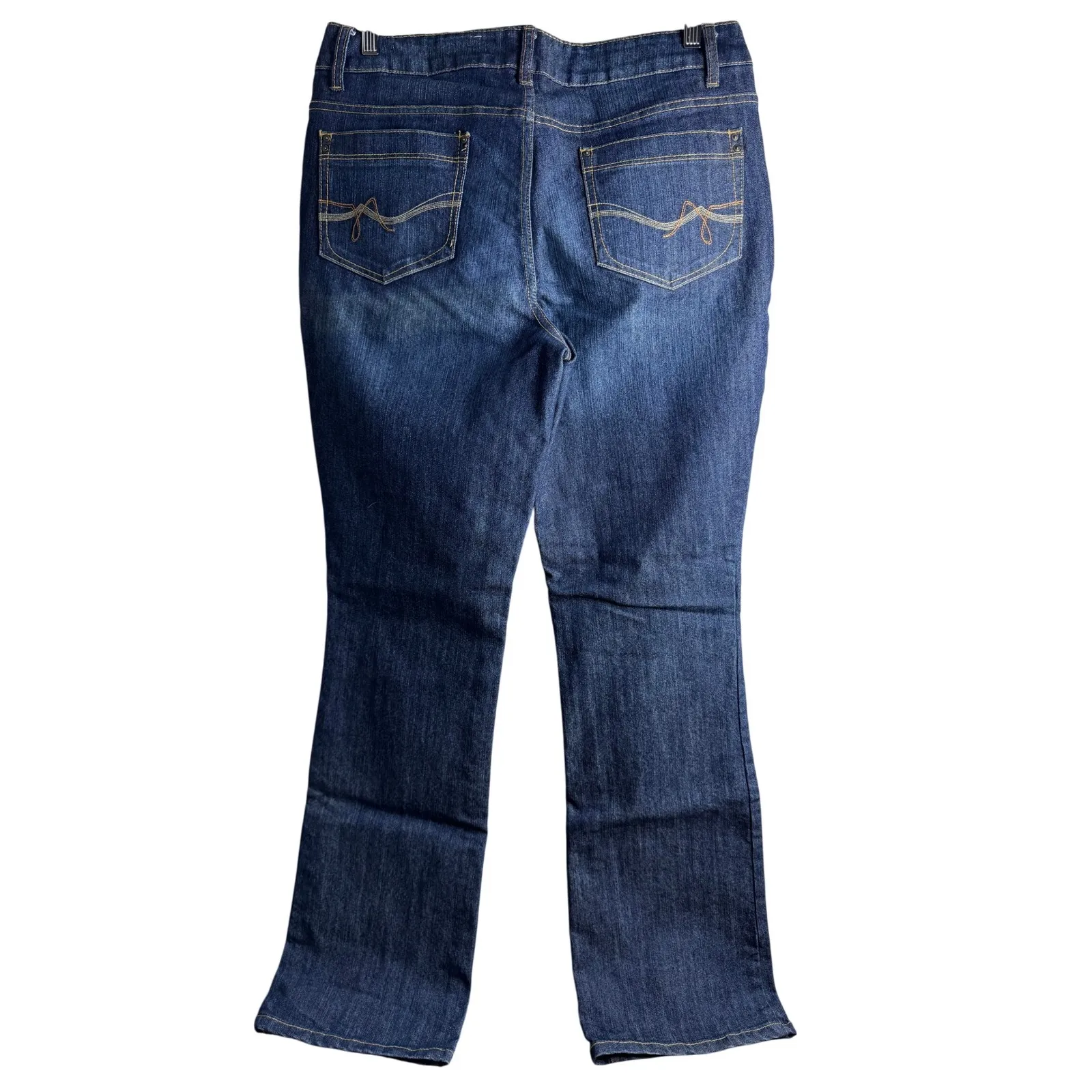 Vintage Faded Glory Women's Bootcut Jeans Dark Wash Size‎ 14A Stretch Denim - Image 2