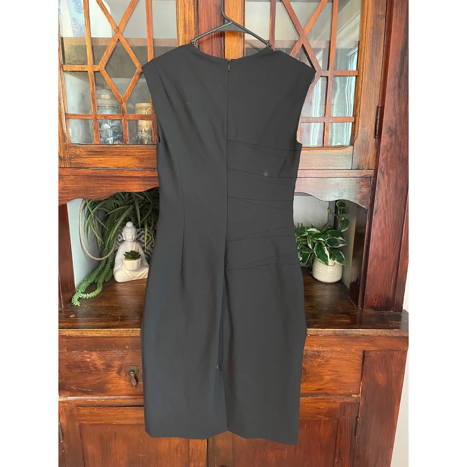 BOSS Hugo Boss Dicaila Black Sleeveless Sheath Dress Career Office Professional‎ Size 2 - Image 3