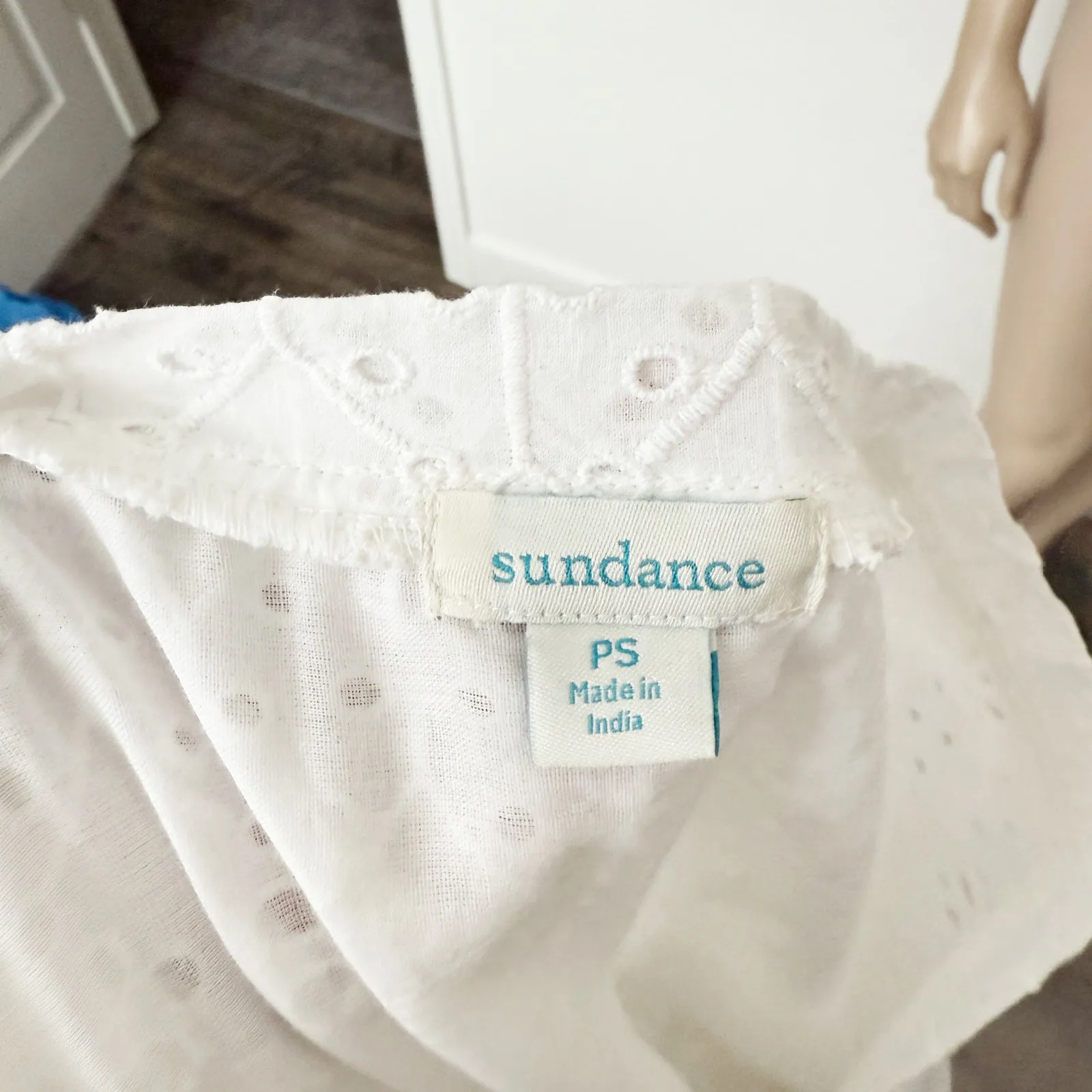 [Sundance] White Jasmine Eyelet Lace Tiered A-Line Mini Dress Sz Small Petite PS - Image 11