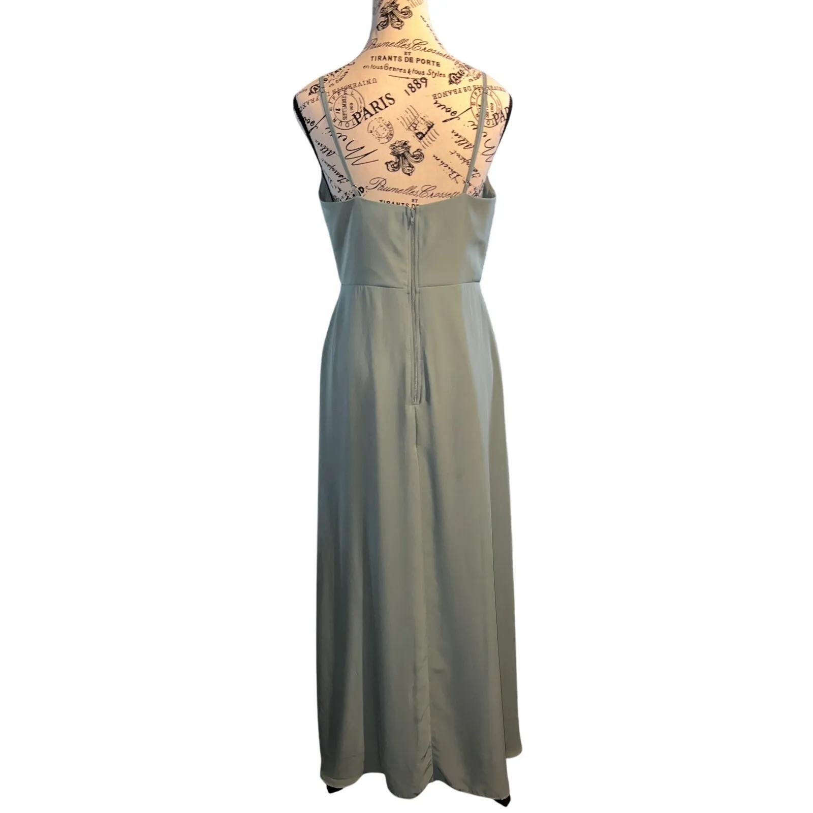 Birdy Grey‎ Amy Dress Sea Glass Chiffon Bridesmaid Gown Size Small Weddi… - Image 11