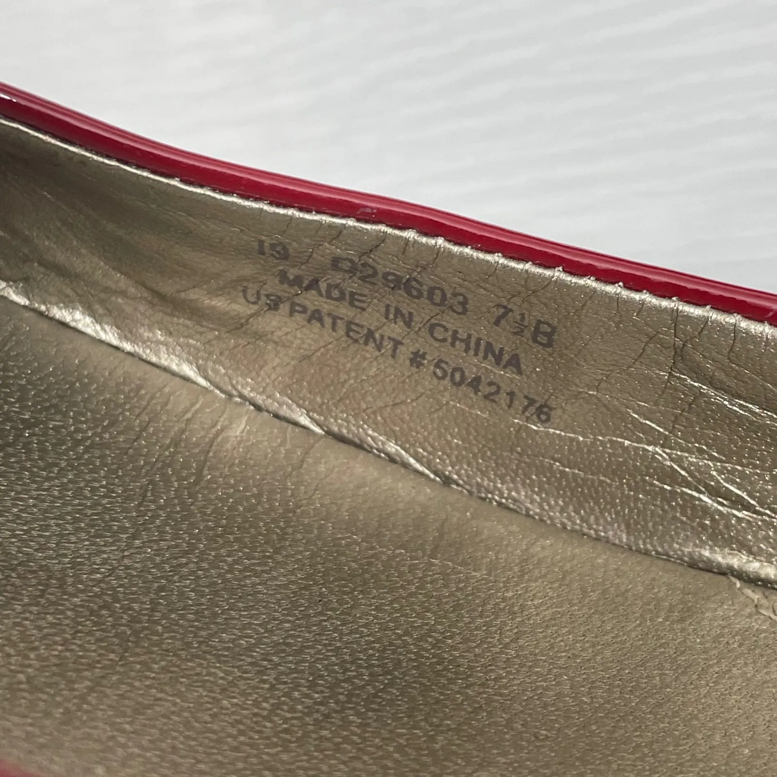 Cole Haan‎ Red Patent Leather Ballet Flats Buckle Detail Shoes Nike Air Sole 7.5 - Image 10