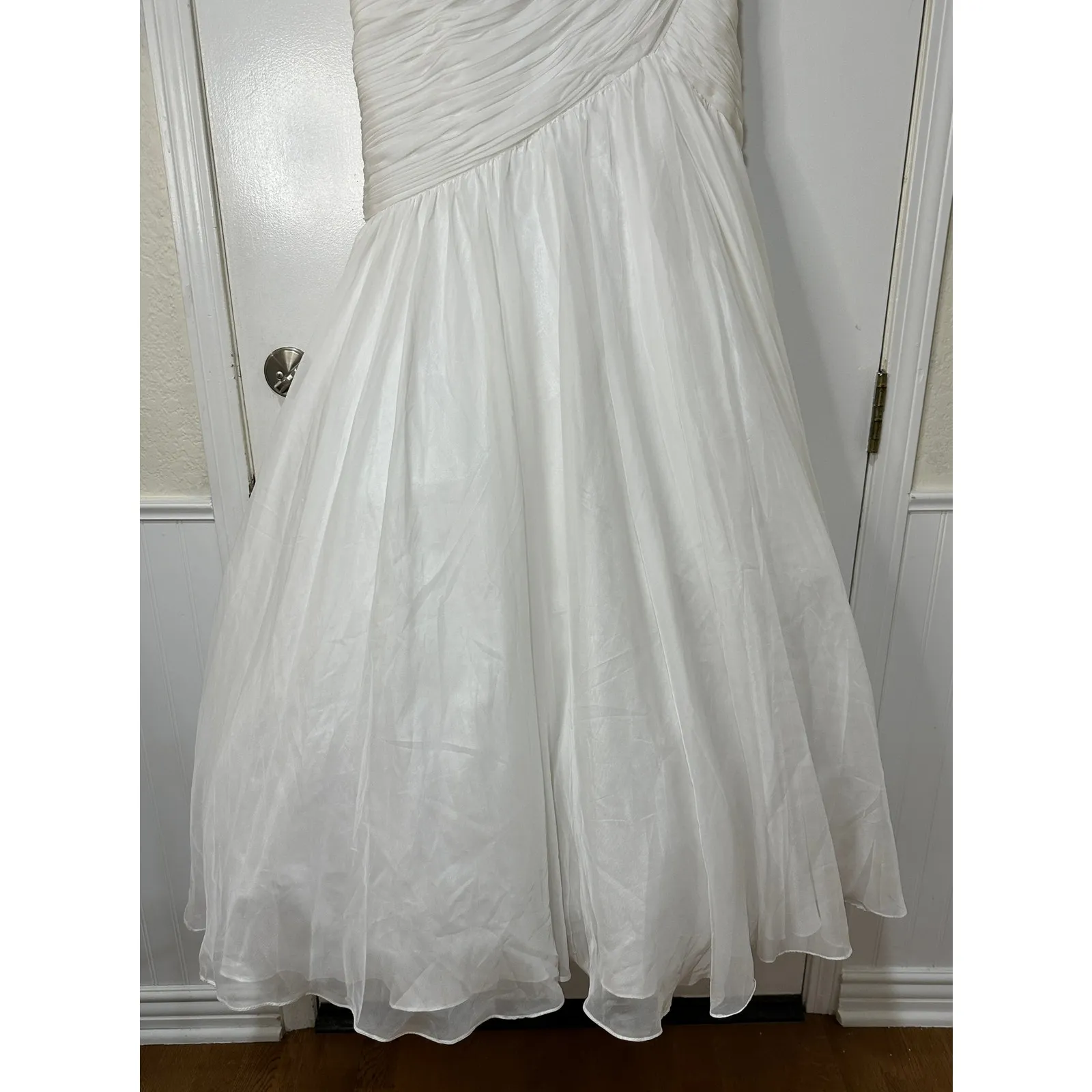 Mac Duggal Bustier Gown White Beaded Embellishments Size 10 NWT 64330 Wedding - Image 7