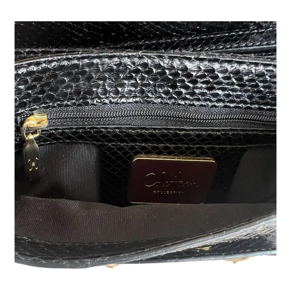 Cole Haan Collection  Black Snake skin Clutch - Image 7