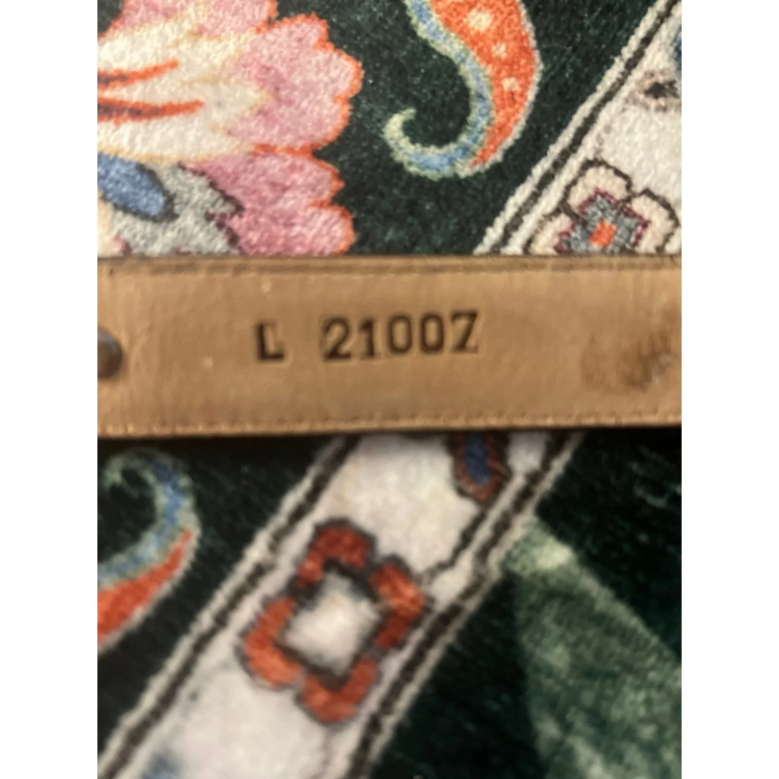 VTG 90's BRIGHTON Brown Leather Belt L Croc Embossed Coins, silver & gold Museum - Image 6