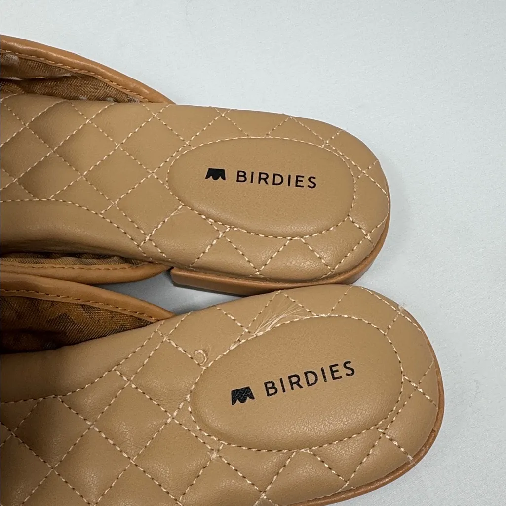 Birdies The Phoebe woven mule in toffee faux leather 9 - Image 7