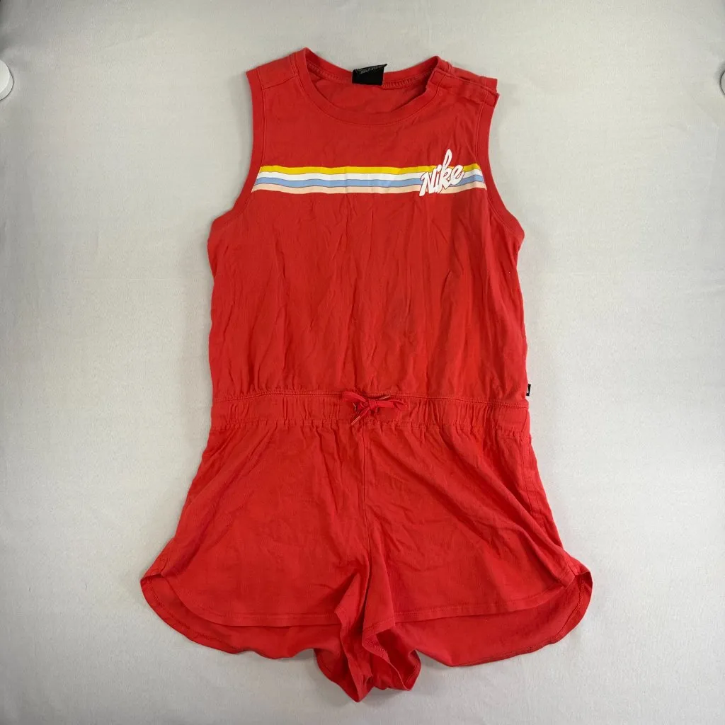 Nike - Large Stripe Rainbow Drawstring Waist Romper Playsuit Jumpsuit - Image 2