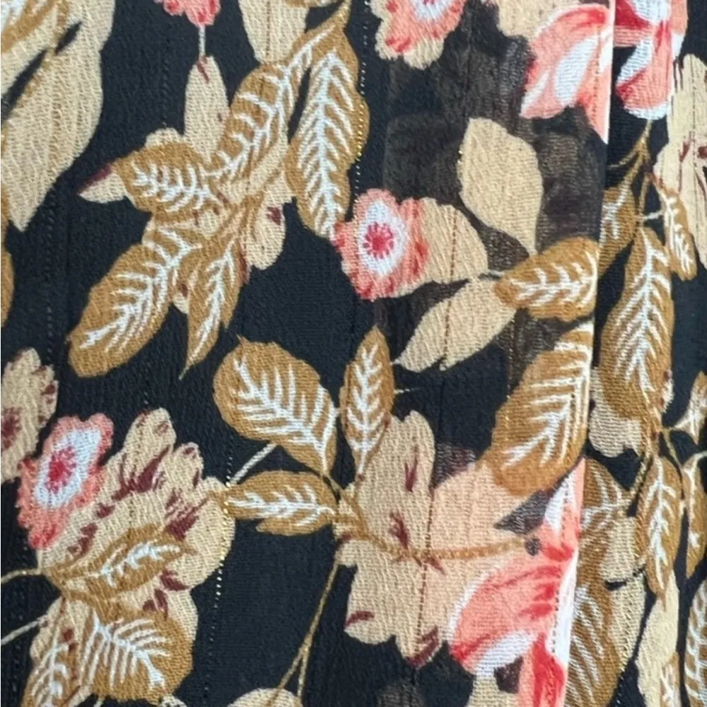 Nasty Gal floral print button down tea mini dress size 6 long sleeve fall - Image 7