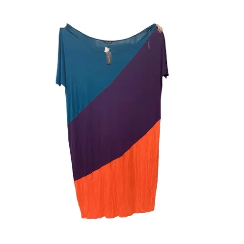 Buxom Curvy Bold Colorblock Maxi Dress‎ 3X Orange - Image 2