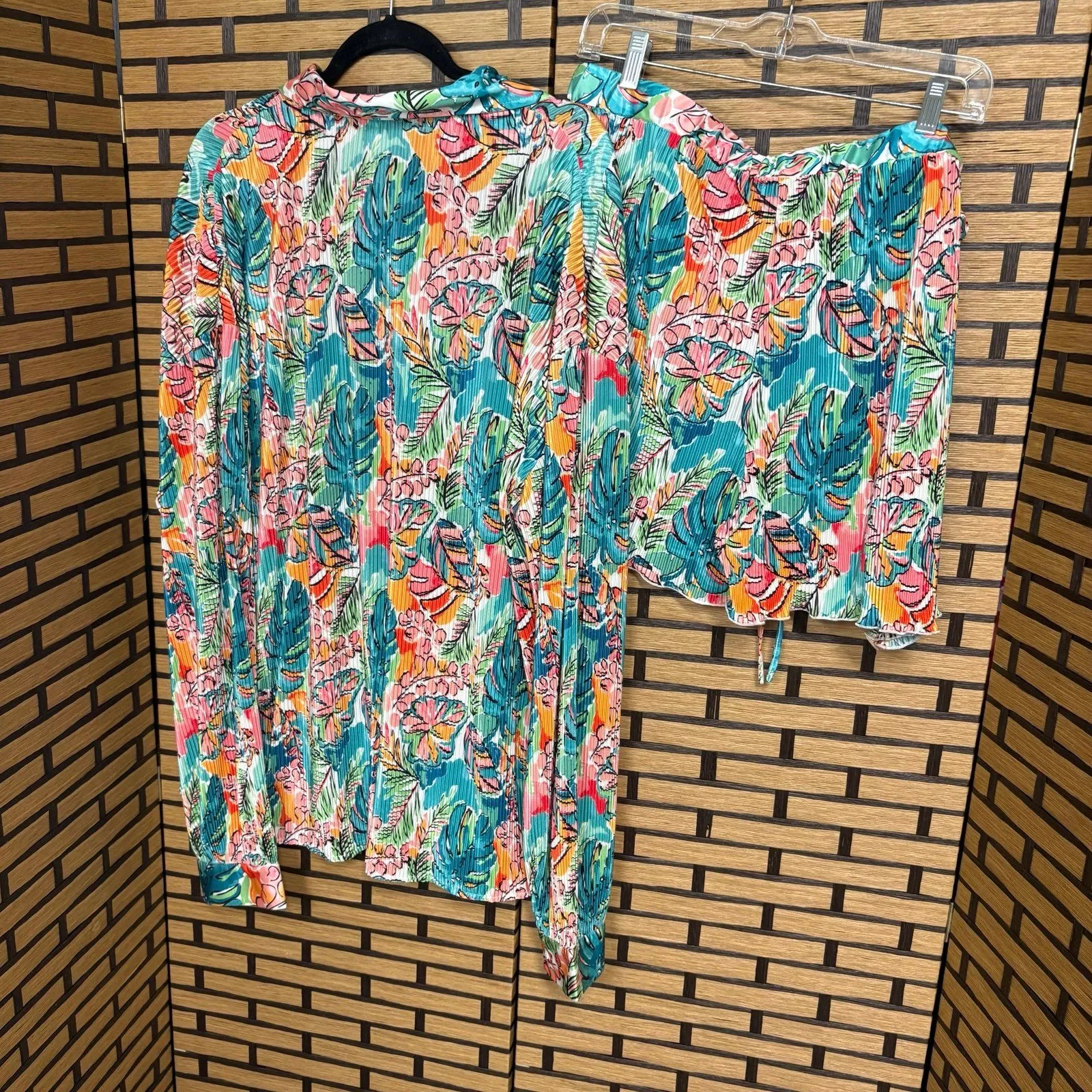 Jess Lea‎ Pleated Floral Pajama Set Size 2X - Image 2