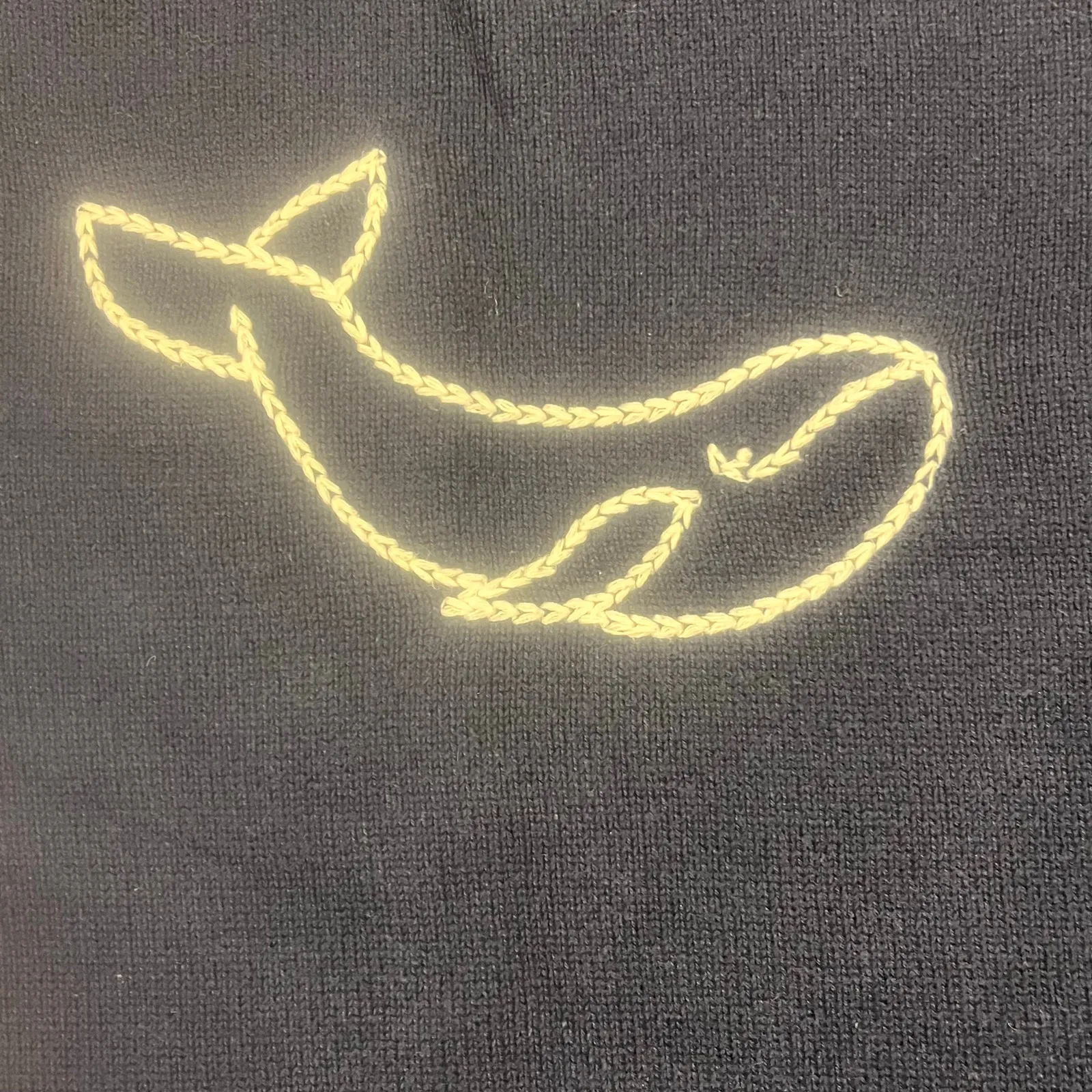 Loft Outlet Navy Whale Sweater Women’s Medium Knit Pullover Cute Nautical Top - Image 3