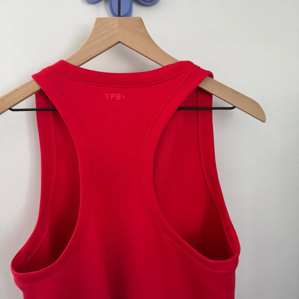 YPB neoKNIT Large On The Go Unlined Mini Dress Red Athletic Tennis Pickleball - Image 6