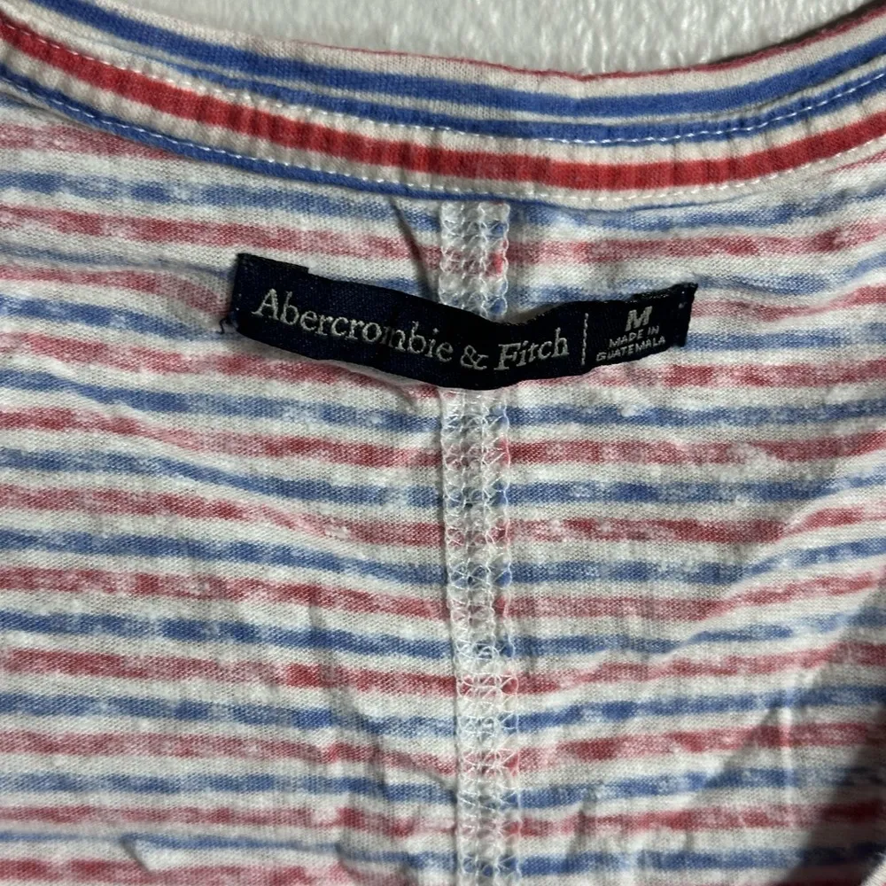 Abercrombie & Fitch Women Striped Crop Top Twist Knot Size M. - Image 4