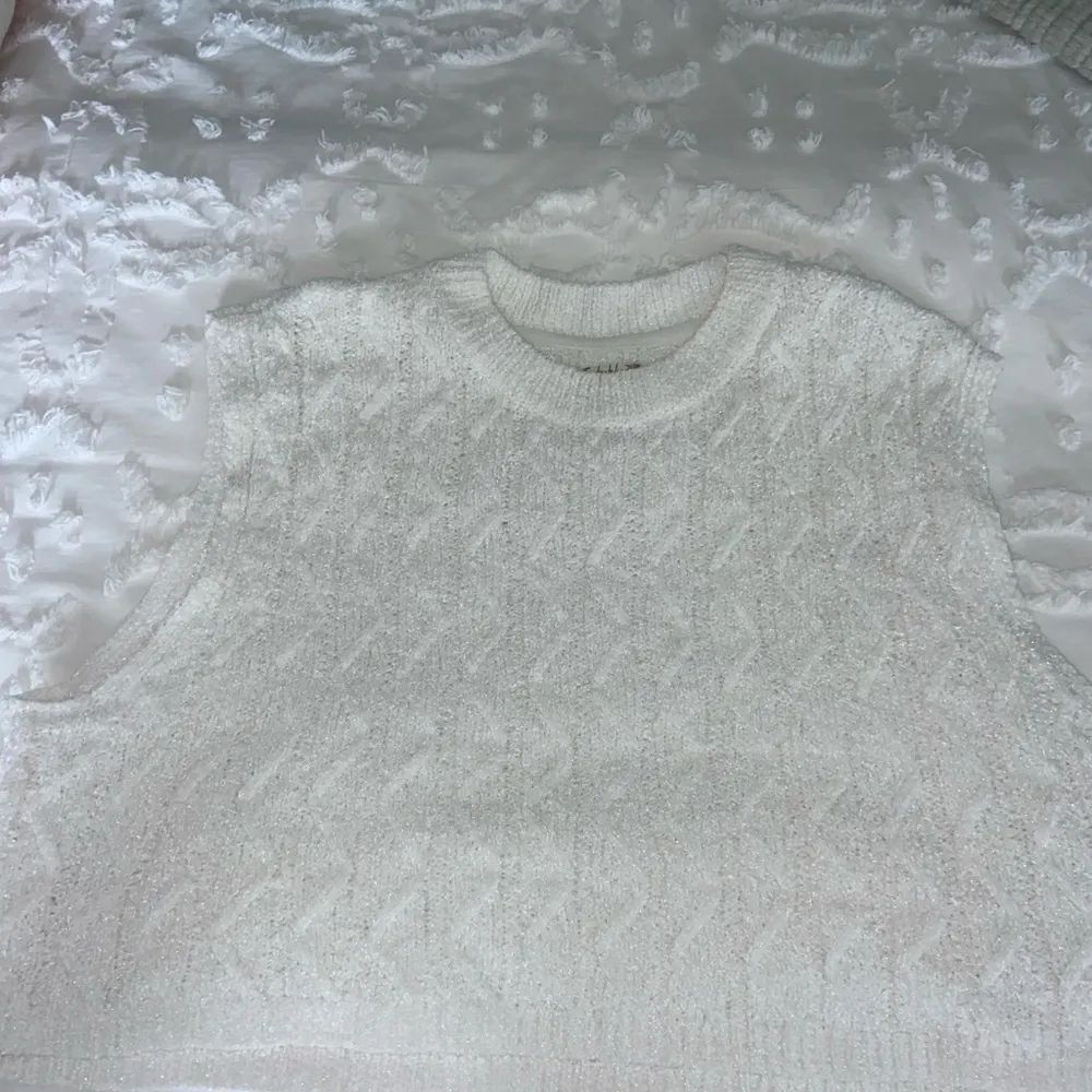 Free People Cream Knit Shorts Set - Image 3