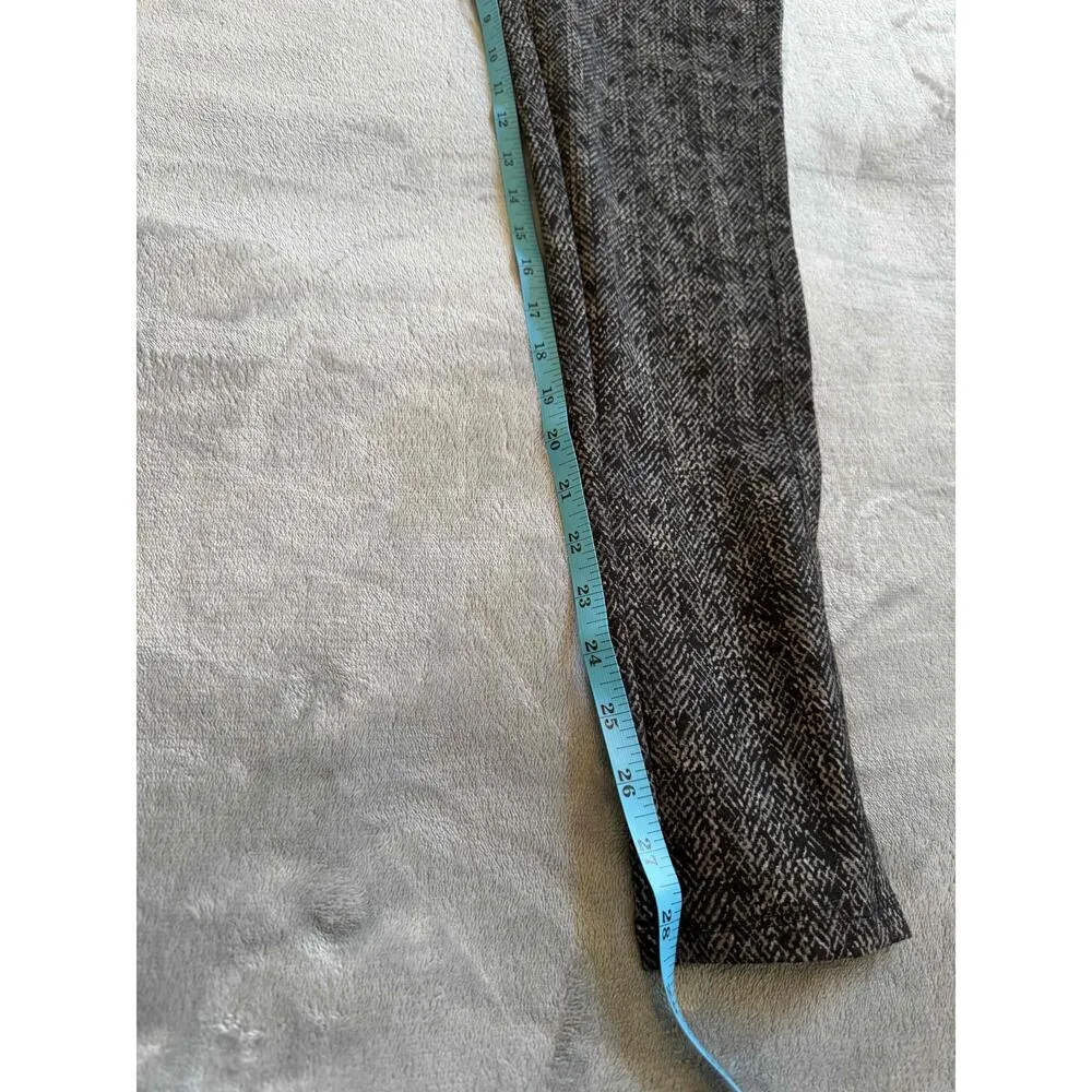 JOLT Heathered Grey Houndstooth‎ Pattern Elastic Waistband Leggings Pants Medium - Image 7