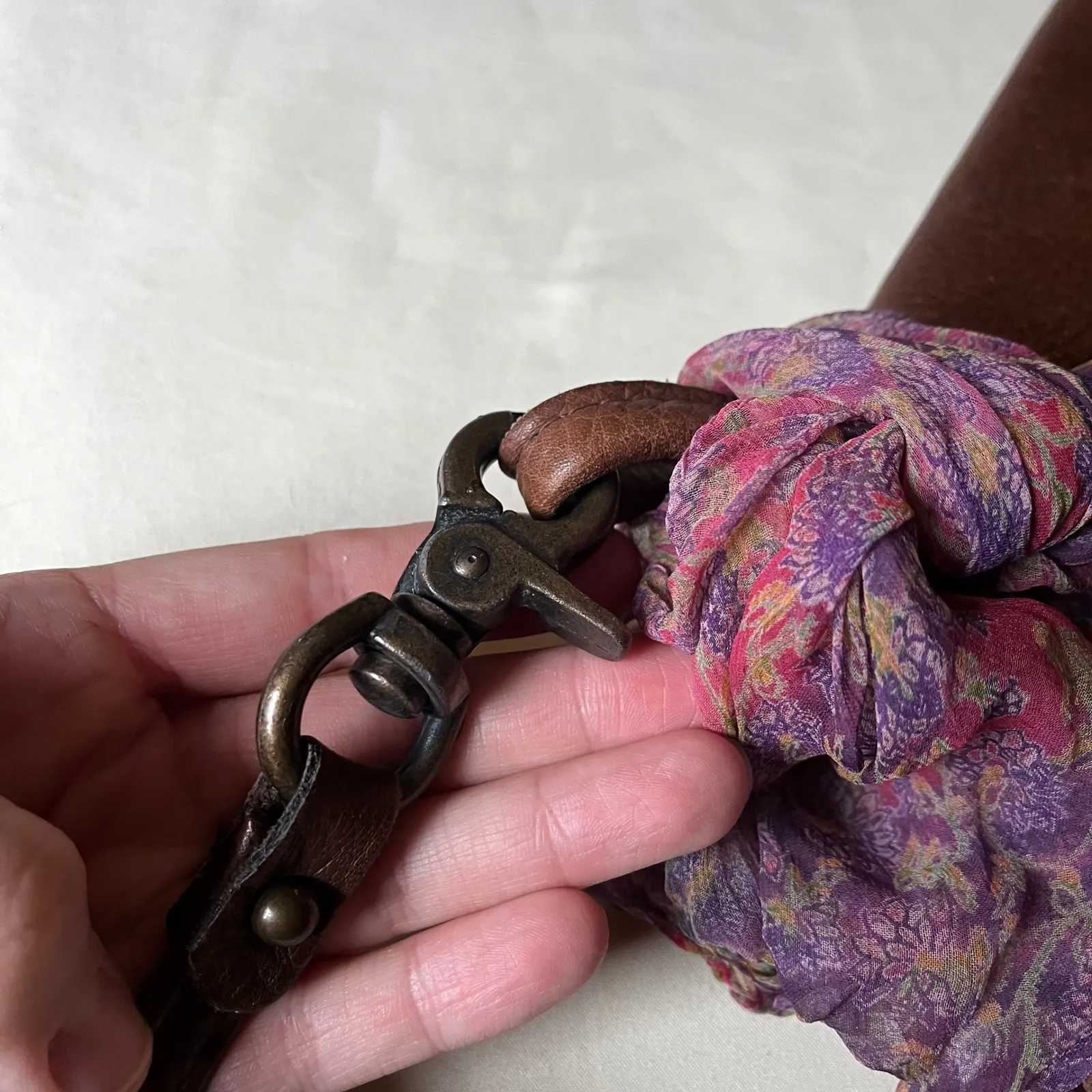 Vintage Davey's Brown Leather Crossbody Saddle Bag Small Classic Purse - Image 7