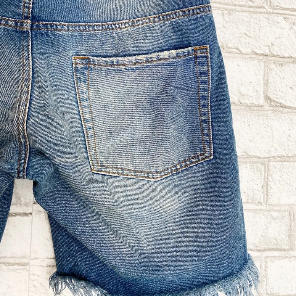 Just USA Distressed Denim Jean Shorts Size XS - Image 4