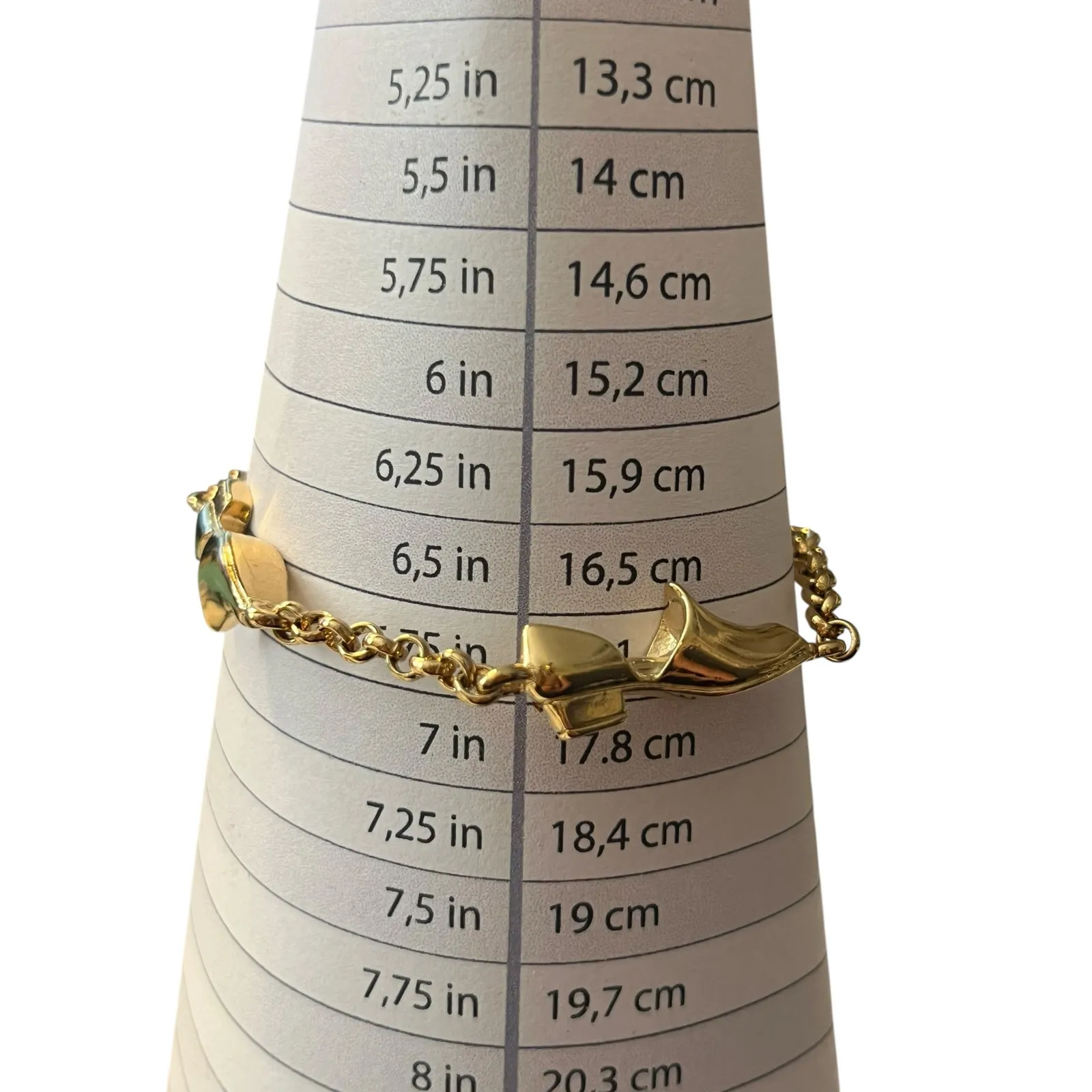 Salvatore Ferragamo Shoe Charm Bracelet Gold Tone Chunky 1980s Italy Signed - Image 6