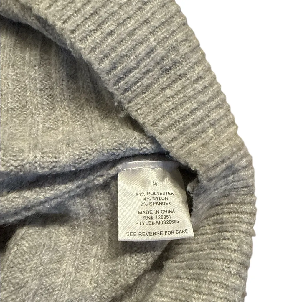 Pink Rose Women's Gray Ribbed Sweater - Image 4