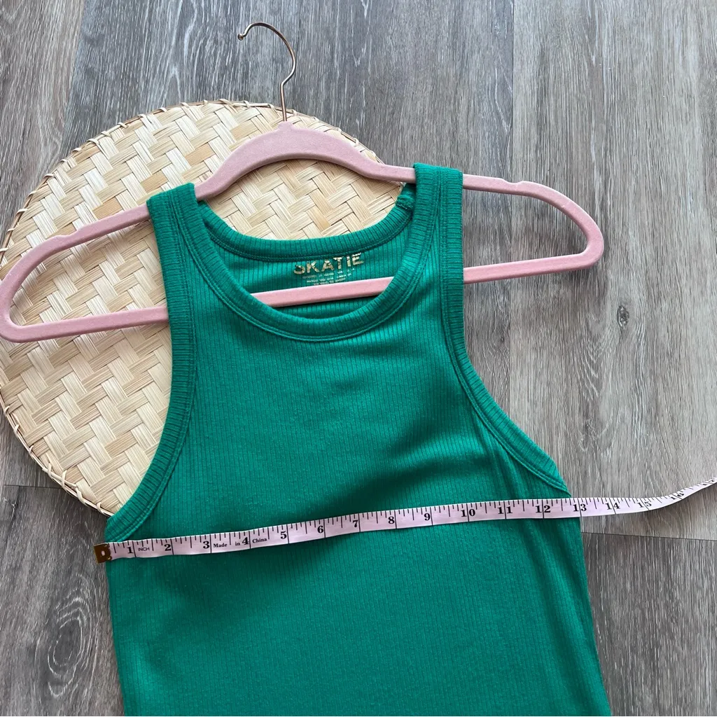 Skatie green‎ ribbed mini dress - Image 4