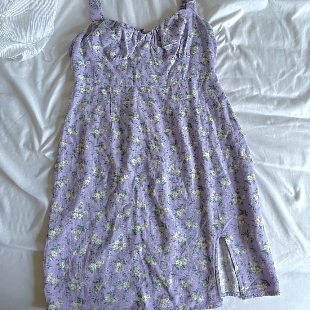 Aeropostale Purple lavender floral mini dress - Image 5