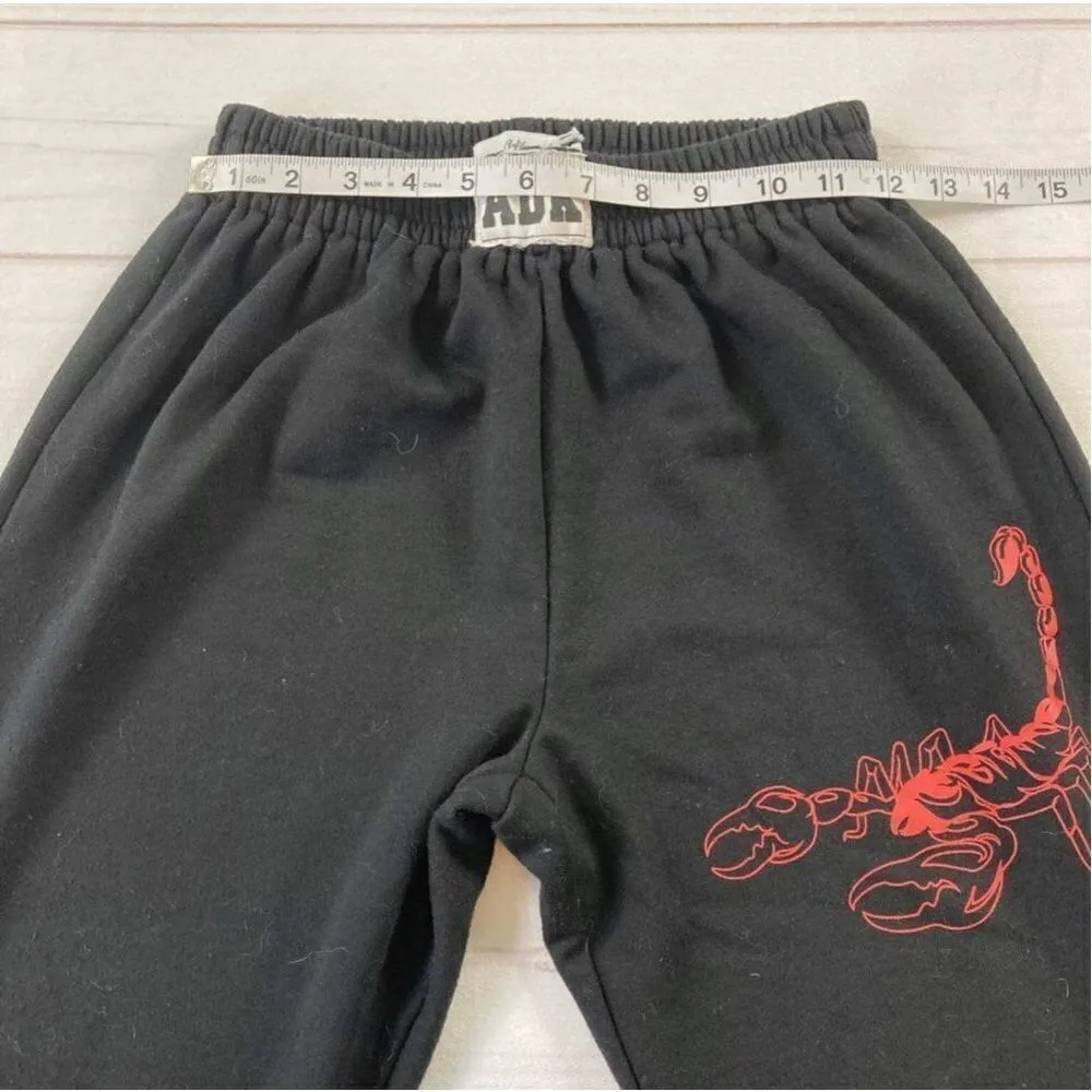 Adika Black High Rise Elastic Waist Stay Savage Graphic Jogger Sweatpants Small - Image 7