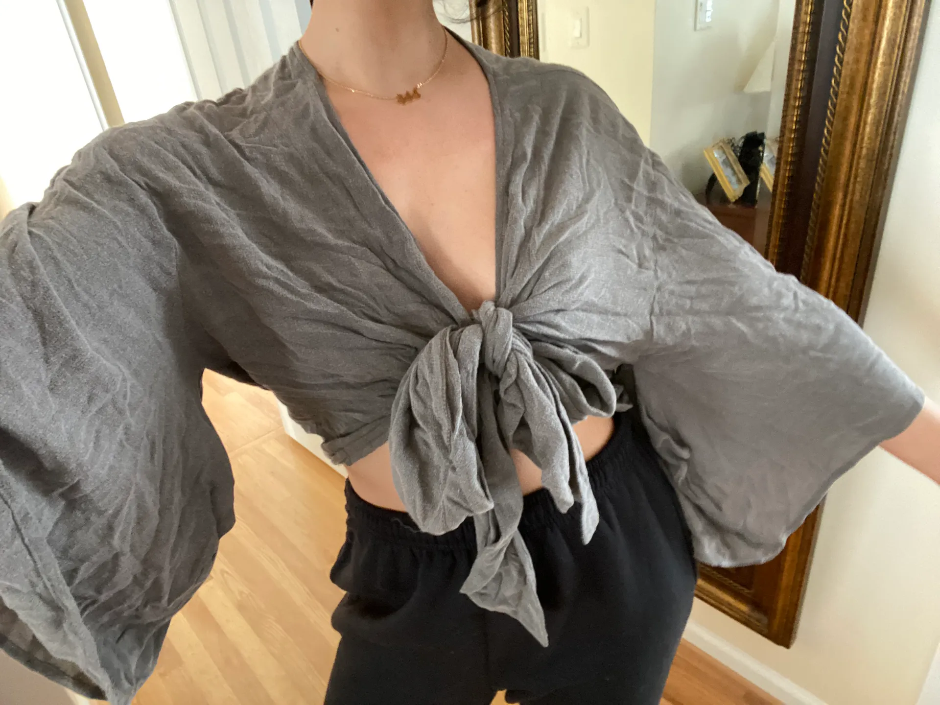 Tie Front Top - Image 2