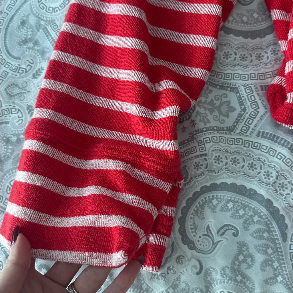 Free People Beach Terry Striped Sweater - Image 2