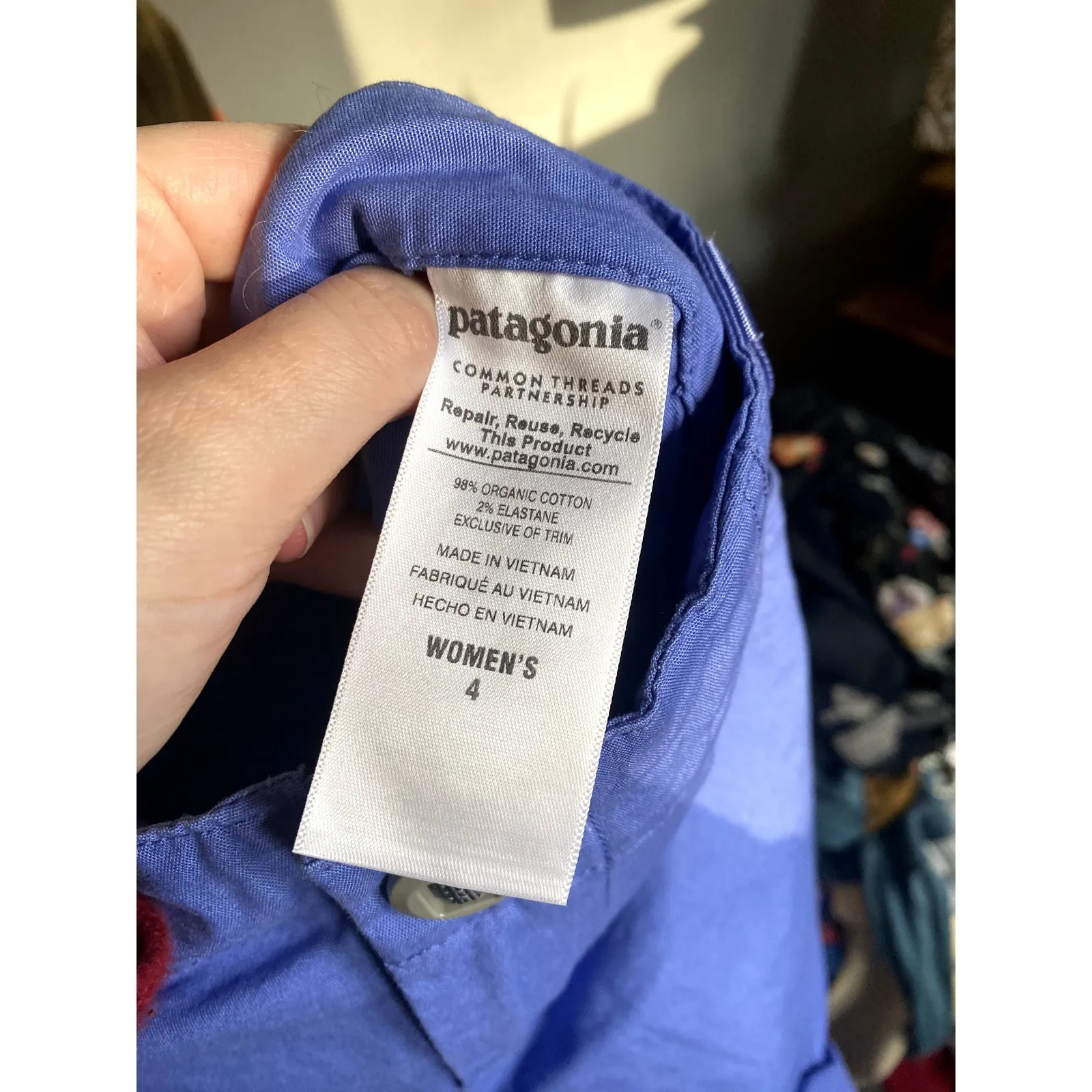 Patagonia Venga Rock Pants Violet Blue 4 Organic Cotton Hiking Gorpcore Heritage - Image 7