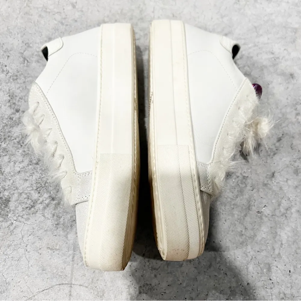 P448 Thea Rainbow Sneakers White Leather Size 39 - Image 9