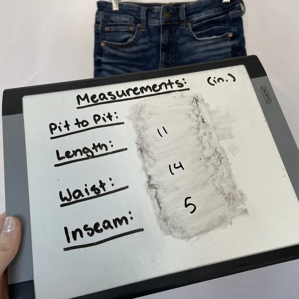 American Eagle Super Stretch Midi Denim Shorts Size 6 casual summer pants blue - Image 5