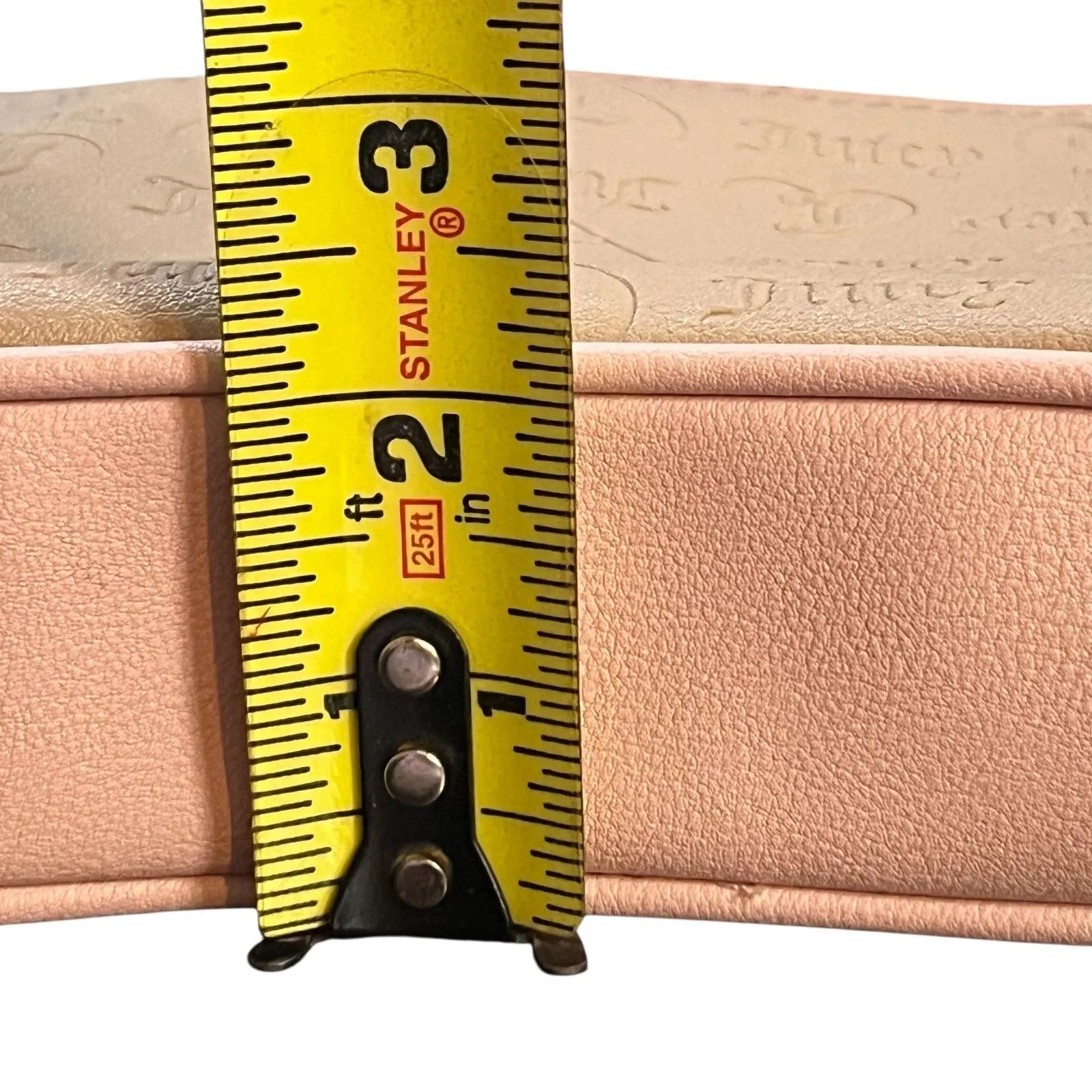 Juicy Couture Shoulder Bag Womens Embossed Heart Leather Purse Y2K Retro - Image 6