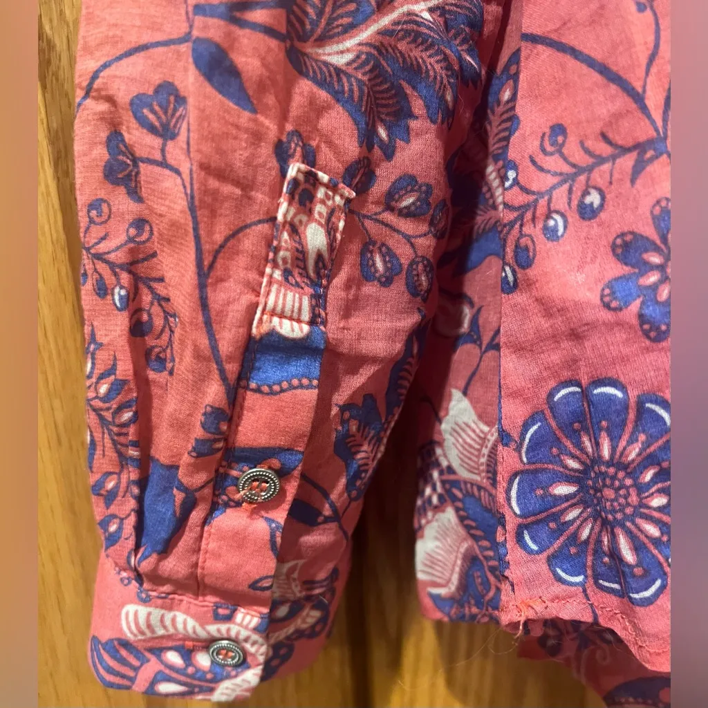 Maeve x Anthropologie‎ Abella Floral & Butterfly Crochet Pintuck Tunic Blouse 2 - Image 14