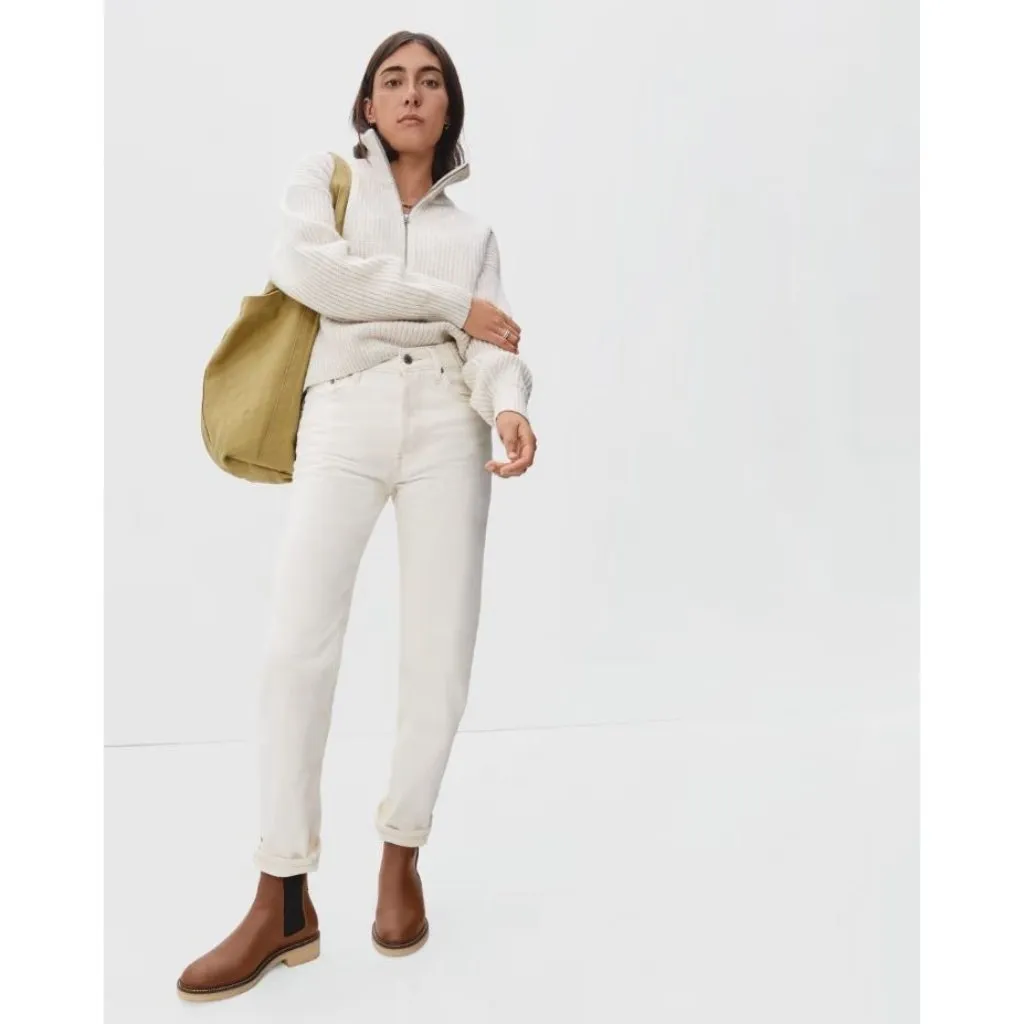 Everlane The Italian Leather Chelsea Boots in Tobacco Mismatched L 7 R 6.5 New - Image 11