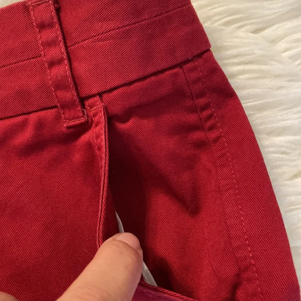 J.Crew Chino Shorts size 00 dark red color excellent condition - Image 3