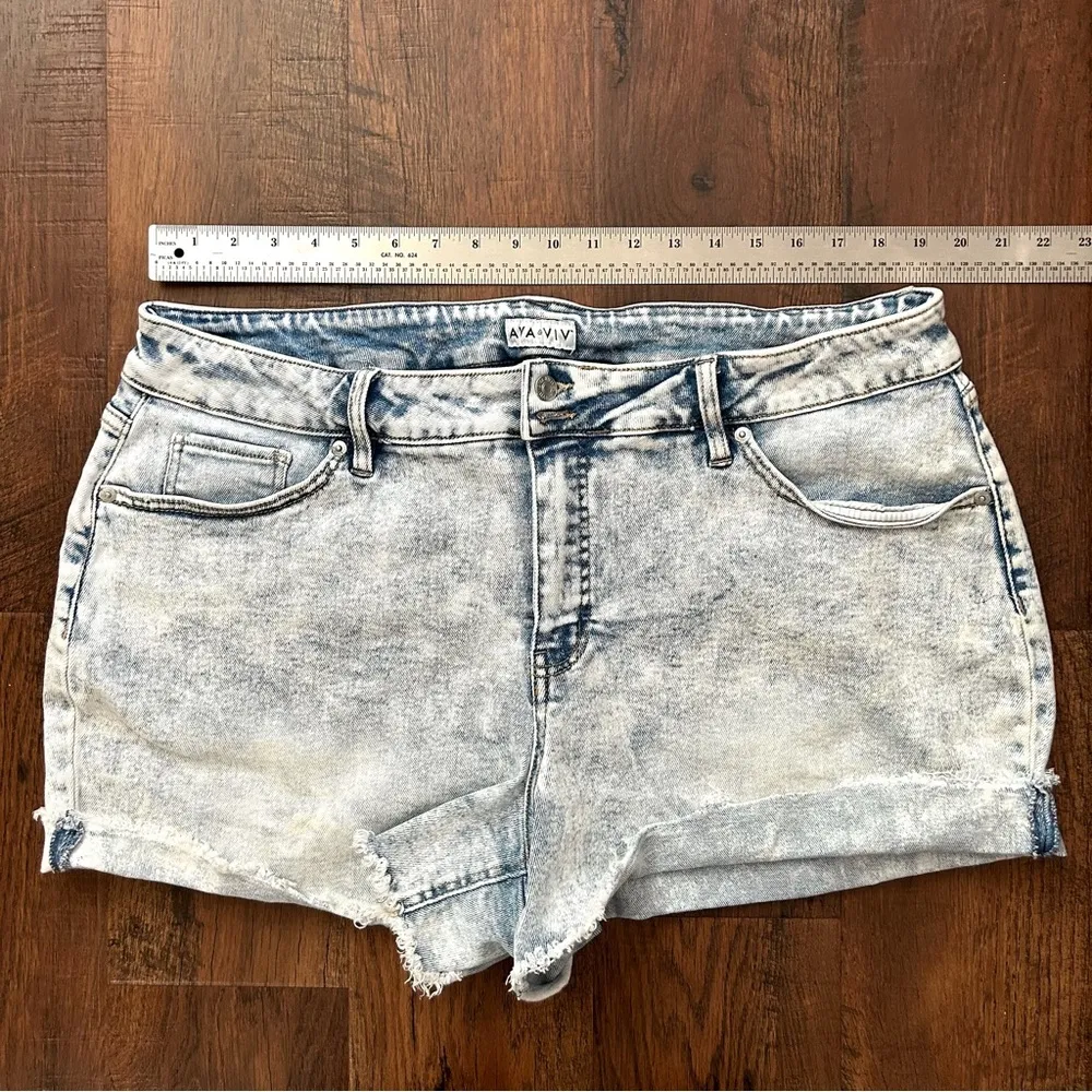 AVA & VIV denim shorts, plus size 20W - Image 6
