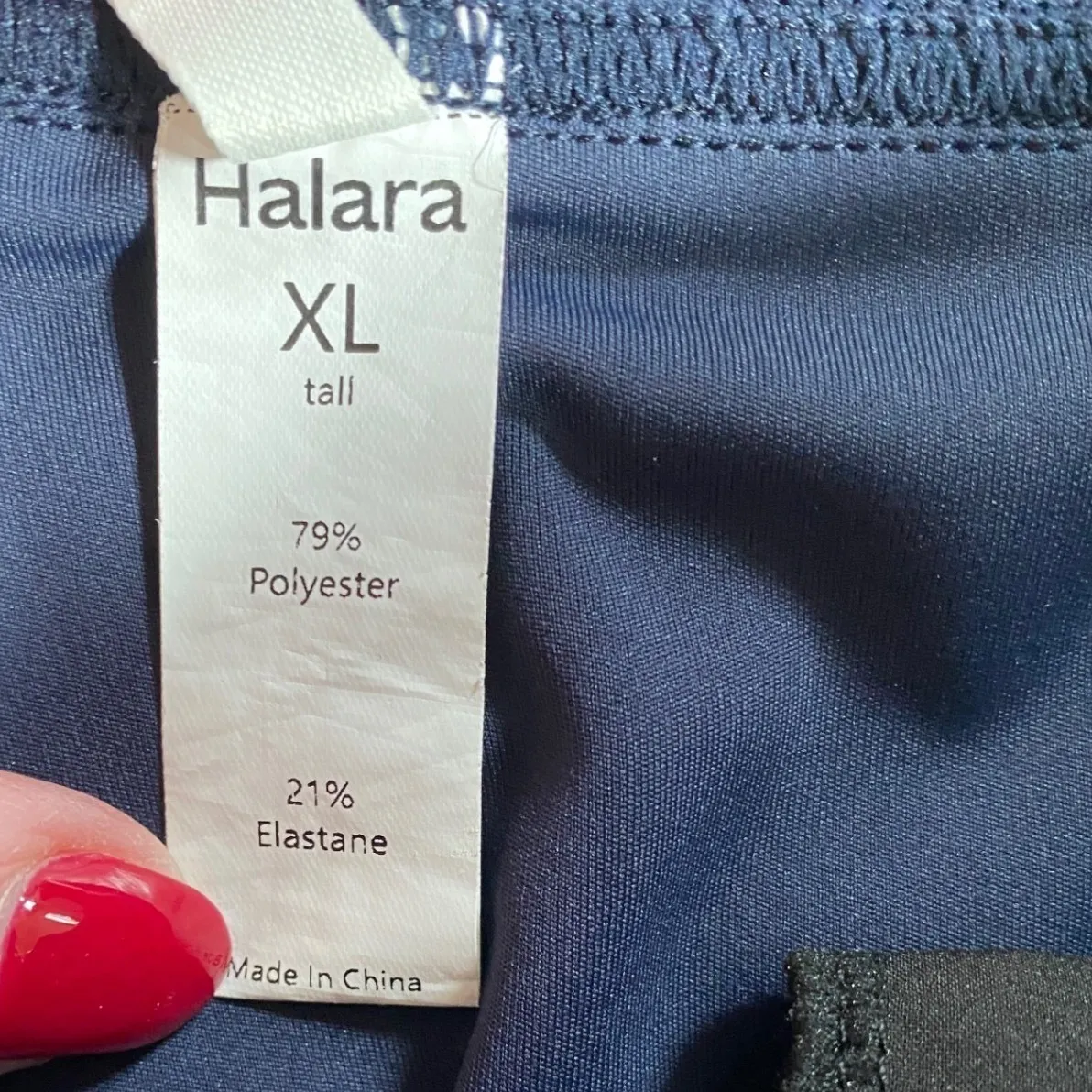 Halara Navy Blue Wide Leg Cropped Pants Womens XL Tall Polyester Elastane - Image 7