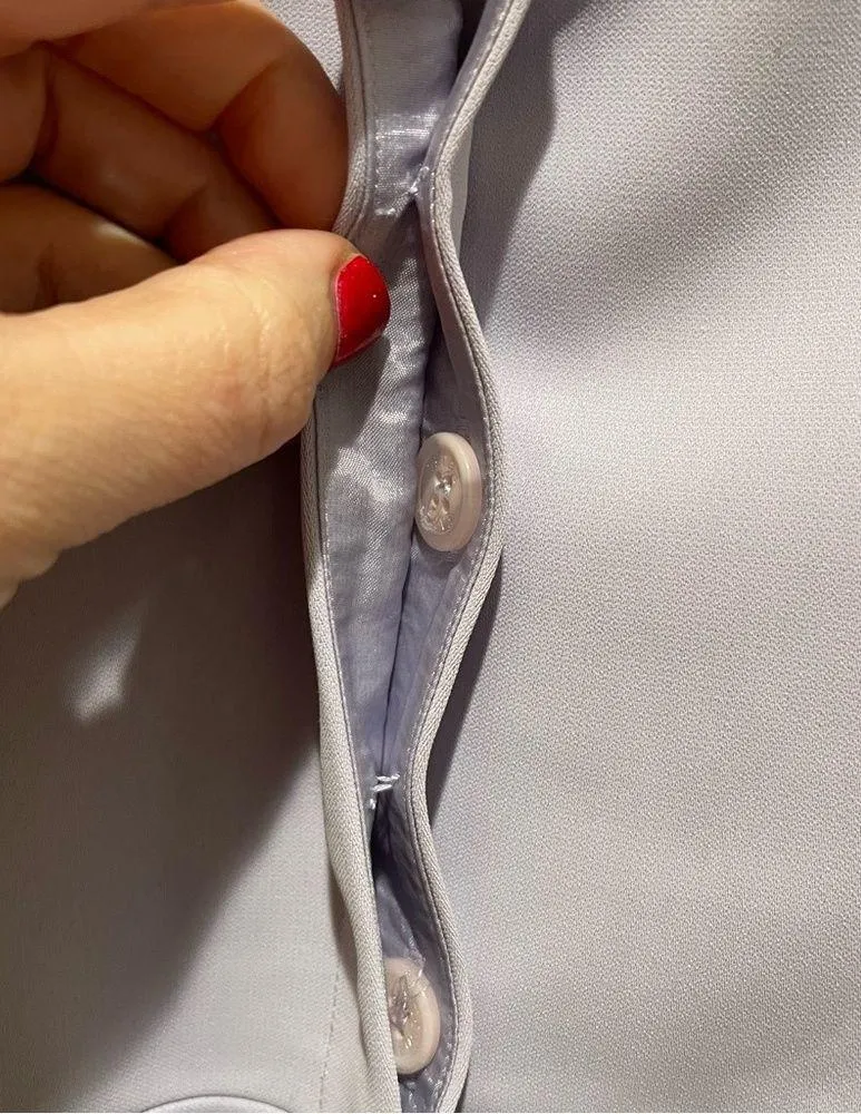 Yansi Fugel Button Up Blazer Jacket Lavender Purple Size 4 - Image 7