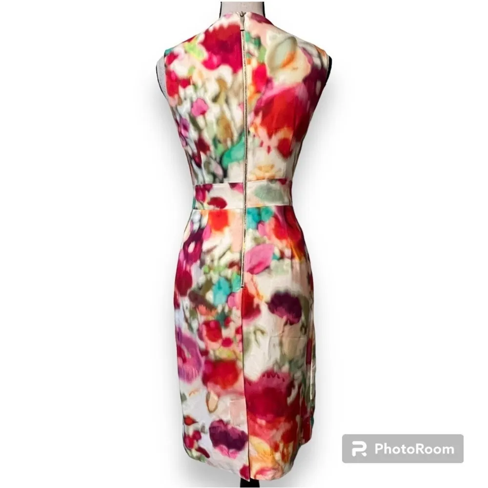 Kate Spade New York women’s size 2 mini dress splotched neon print zip up back - Image 12