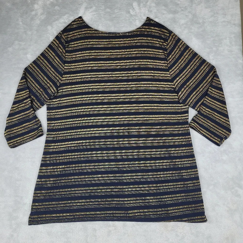 Chico's Travelers Women's Blouse Tunic Top Acetate Size 3 US XL Stretch - Image 8