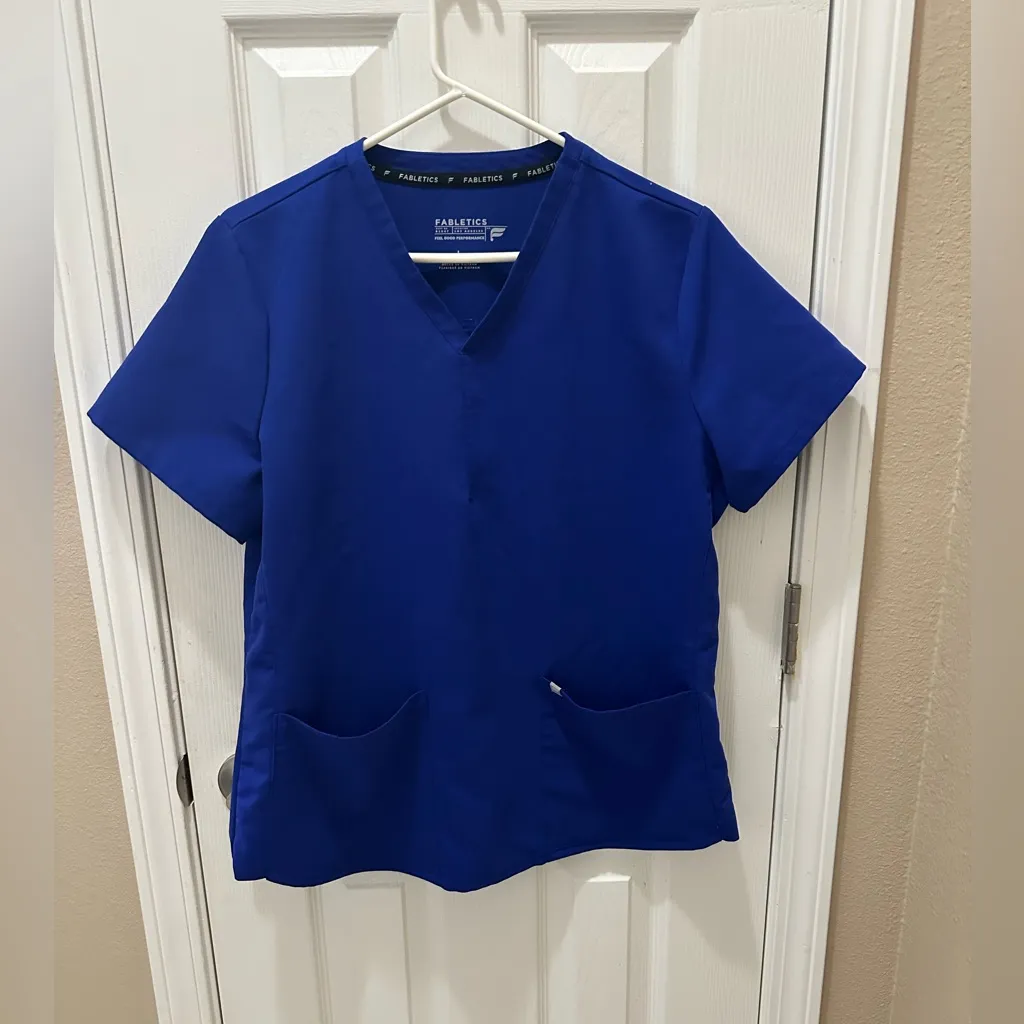 Fabletics  2 pocket Method Scrub Top royal blue Large - Image 11