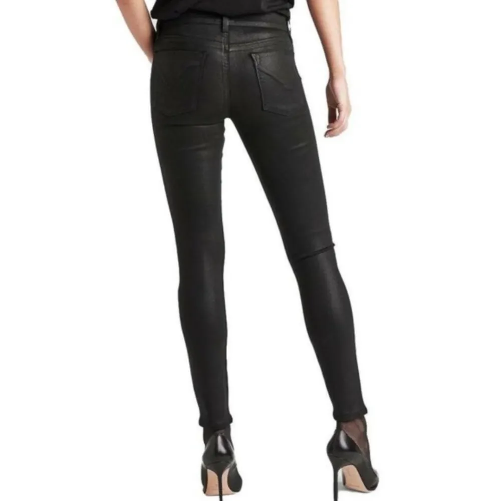Hudson Nico Mid Rise Super Skinny Wax Coated Jeans 25 - Image 2