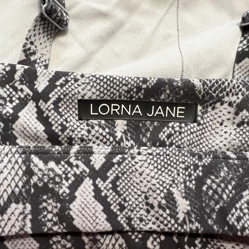 Lorna Jane medium support sports bra in python print - Image 4