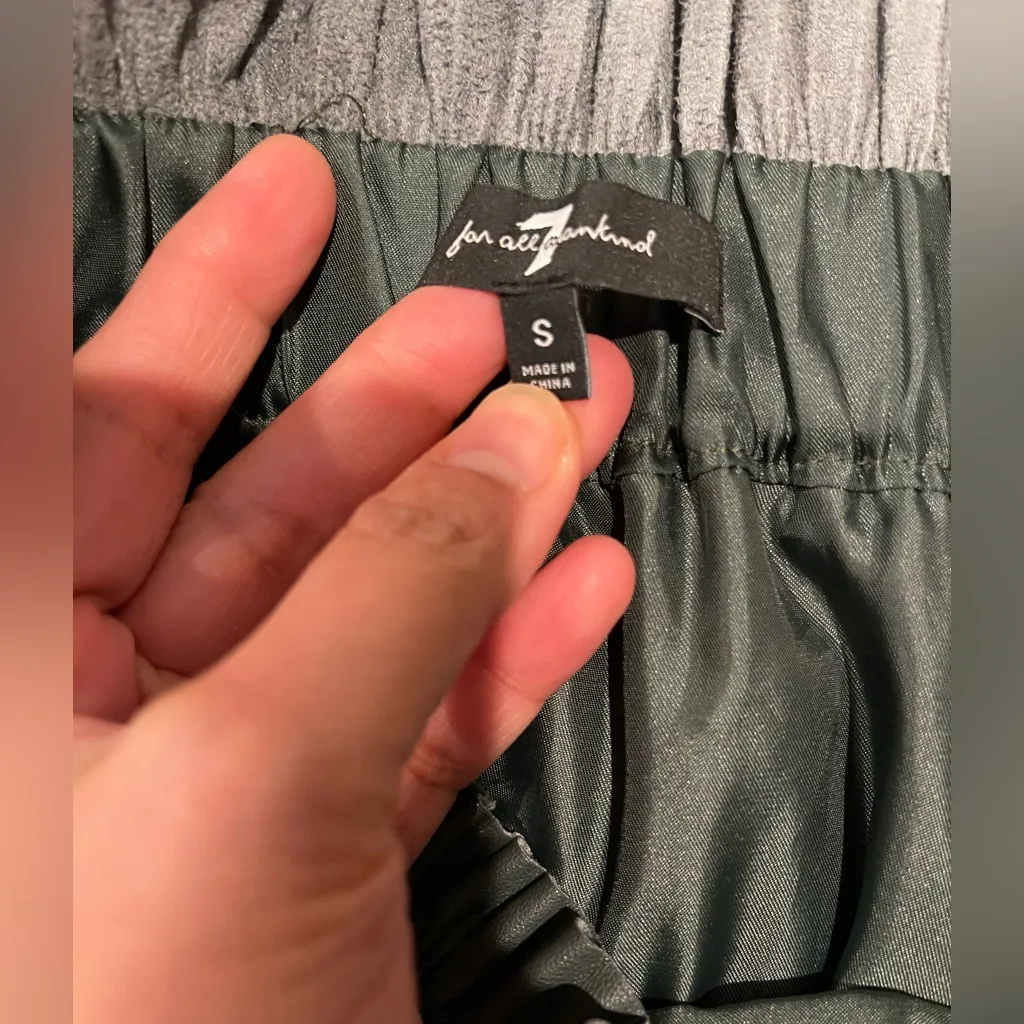 7 FOR ALL MANKIND Retro Faux Leather Ruffle Boho Skirt - Image 3