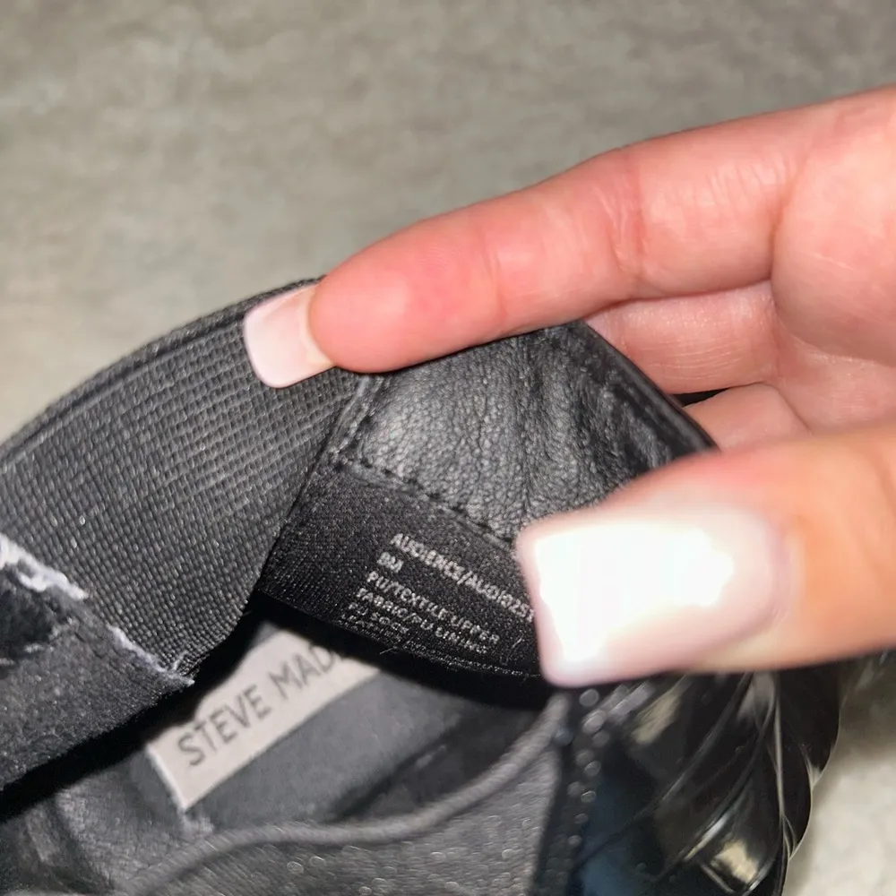 $120 Steve Madden Audience heeled ankle boots in black‎ croc size 8 - Image 6