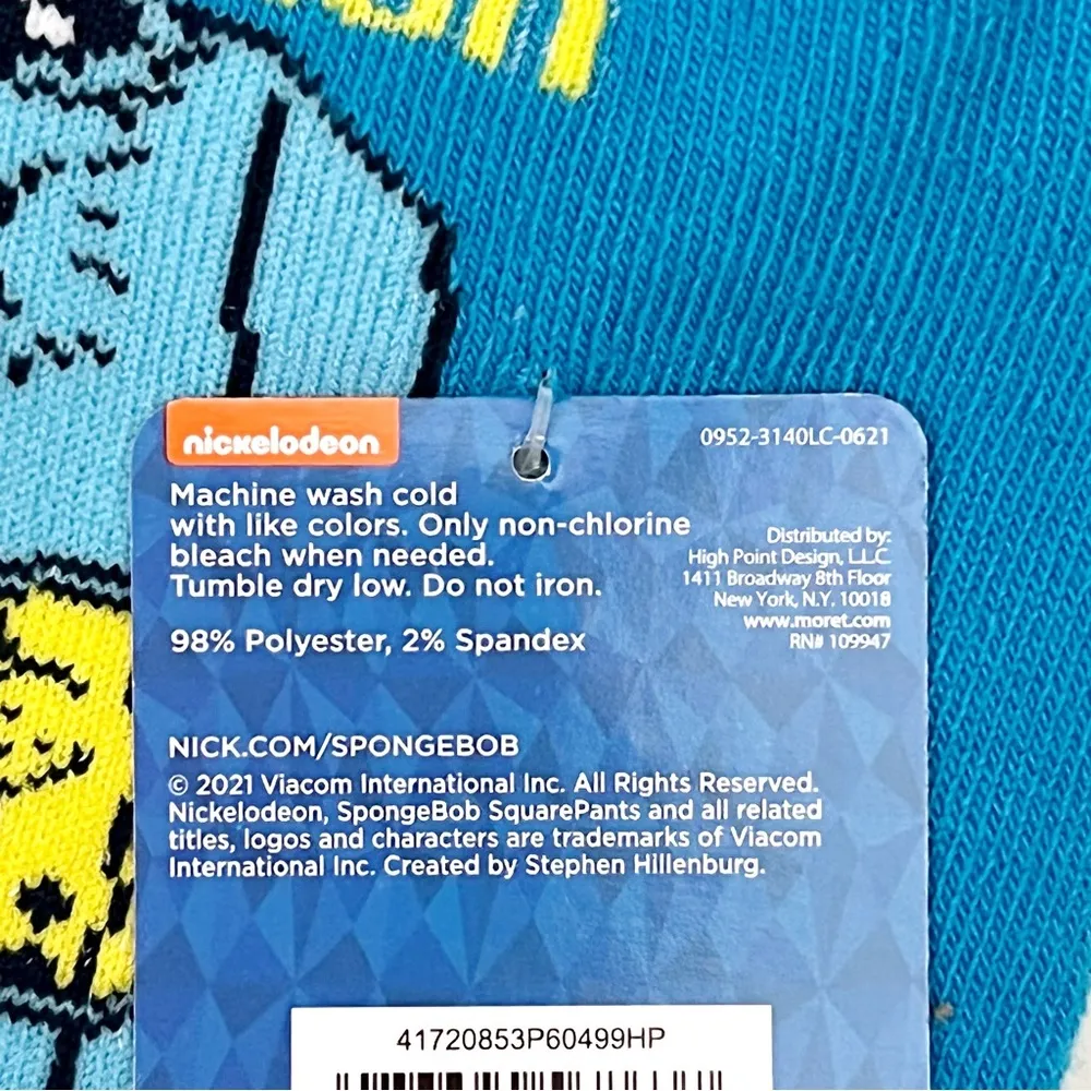 SpongeBob Hanukkah Womens No Show Socks Nickelodeon Blue Dradle Fun Jewish Gift - Image 3