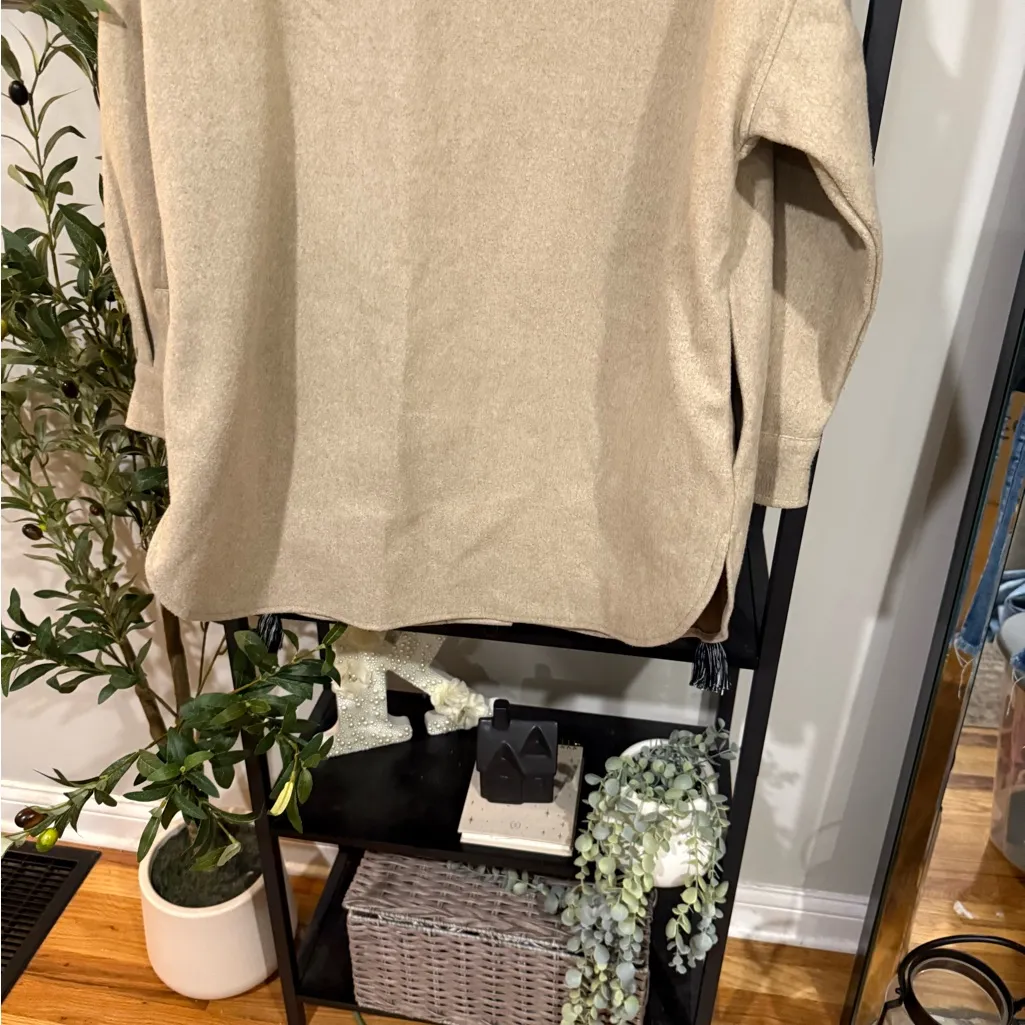 Ashley Outerwear  Beige Utility Jacket Shacket size large - Image 10