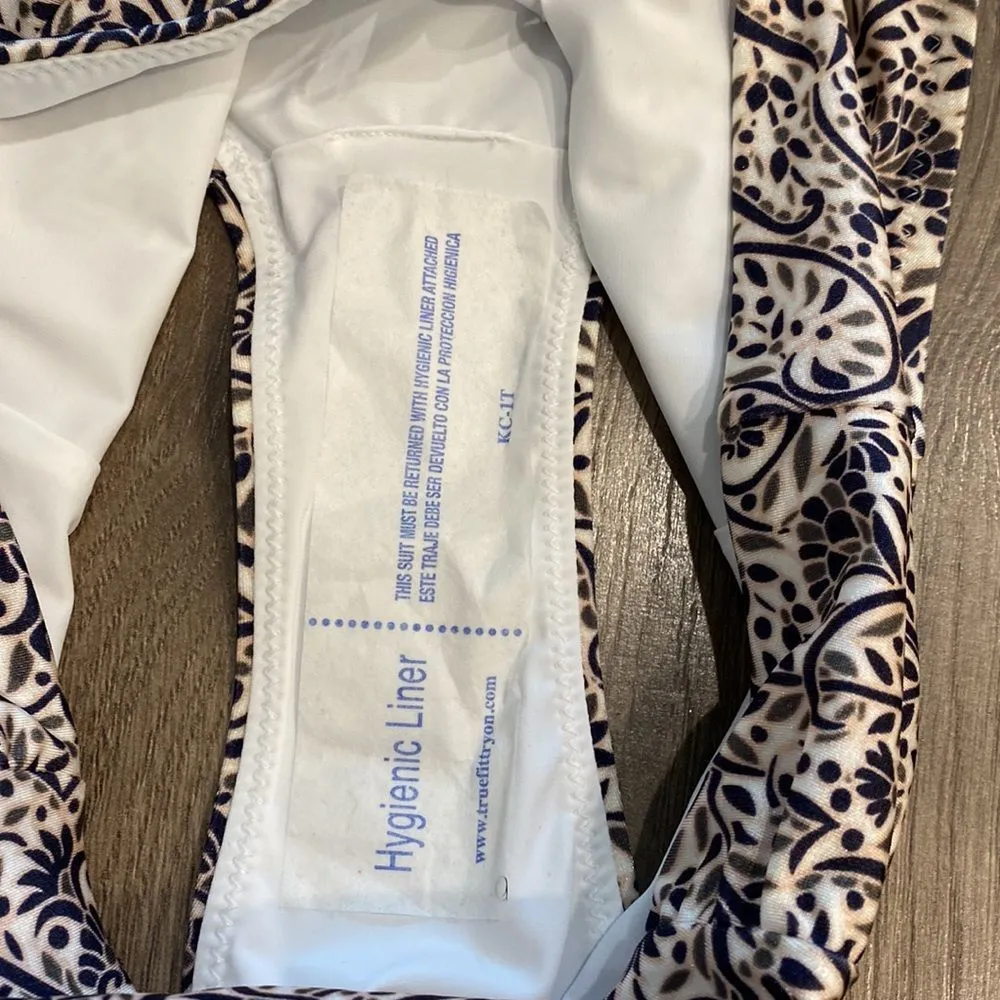 NWOT‎ Athleta Aqualuxe Batik High Waist Floral Swirl Bikini Swim Bottoms Sz XS/S - Image 8