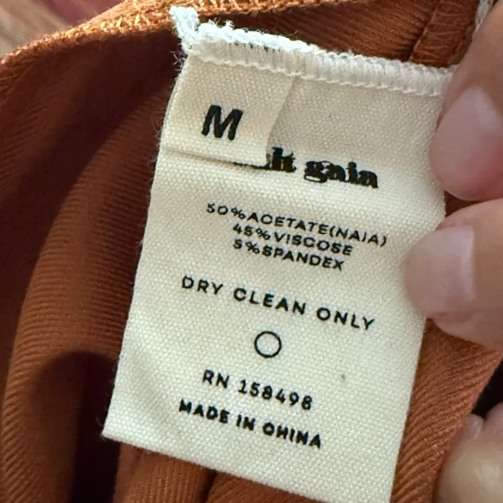 Cult Gaia One Shoulder Waist Cut-Out Taja Ginger Dress Orange Size M - Image 8