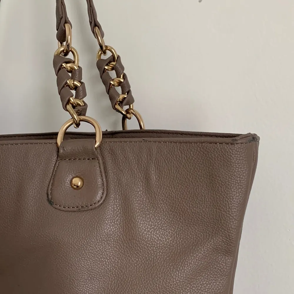 Dark Taupe Vegan Leather Bag - Image 10